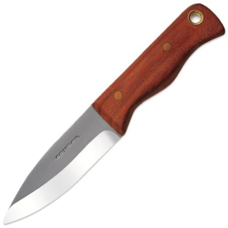 Condor Tool and Knife Bushlore 4375-Inch Drop Point Blade Walnut Handle with Leather Sheath Plain