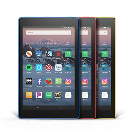 All-New Fire HD 8 3-Pack, 16GB - Includes Special Offers (Marine Blue/Punch Red/Canary Yellow)