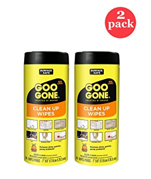 Goo Gone Clean Up Wipes, (2 Pack)