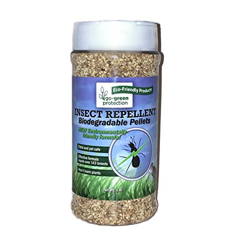 Biodegradable Insect Repellent by Go-Green | Natural Non-Toxic Pellets - Repels Ants, Fleas, Roaches, Ticks, Spiders, and More - 1 lb.