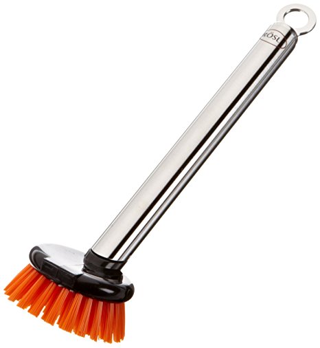 Rösle Stainless Steel Antibacterial Cleaning Brush, Orange