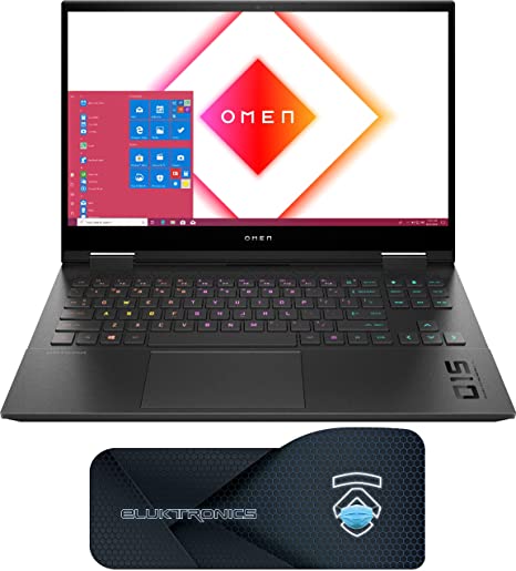 HP OMEN 15 Gaming Laptop PC: AMD Ryzen 7 5800H, NVIDIA GeForce RTX 3070 Graphics Card, 15.6" QHD 165Hz Display, Windows 10 Home, 1TB NVMe SSD, 16GB DDR4 3200MHz RAM - OMEN 15z Performance Notebook