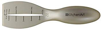 KitchenArt Pro Measuring Butter Knife, Champagne Satin Finish