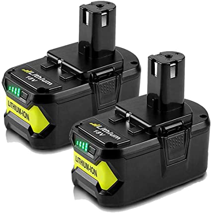 2 Pack 18V 5.0Ah Max Lithium-ion Replacement Battery for 18 Volts Ryobi P104 P105 P100 P102 P103 P107 P109 P108 Cordless Power Tools Battery