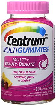 Centrum Multigummies Multi   Beauty (90 Count, Cherry, Berry, Orange Flavours) Multivitamin Gummies