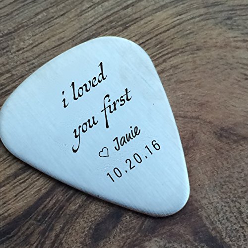 I Loved You First Guitar Pick Parent Gift for Dad Personalized Guitar Pick Personalized Gift Father of the Bride Dad Gift For Him