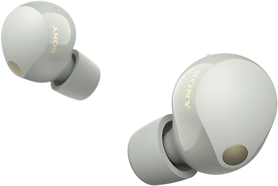 Sony WF-1000XM5 The Best True Wireless Noise-Canceling Earbuds, Alexa Built-in, Bluetooth, in-Ear Headphones, Up to 24 Hrs Battery, Quick Charge, IPX4 Rating, Works with iOS & Android - Silver/Gold