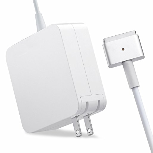 Macbook Pro Charger, Commercial Replacement 60W Magsafe 2 T Shape Connector AC Power Adapter for Macbook Pro with 13-inch Retina display - After Late 2012