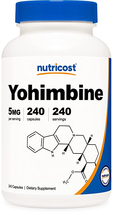 Nutricost Yohimbine HCl Yohimbe Bark Extract 240 Capsules for Extra Strength, 5mg