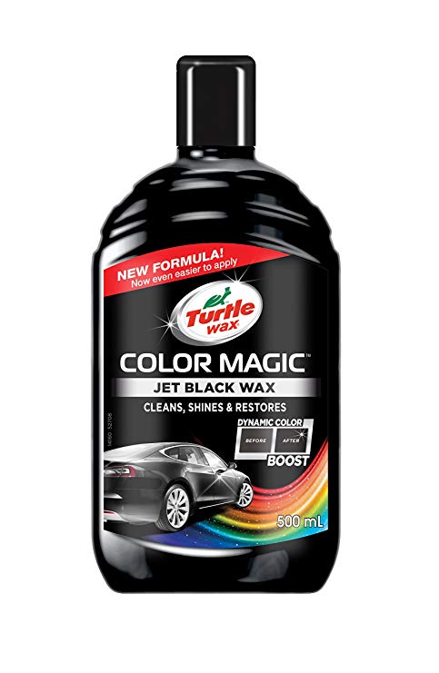 Turtle Wax FG6900 Black Color Magic Plus Colored Car Polish Cleans Shines Restores Scratches Includes Chipstick 500ml