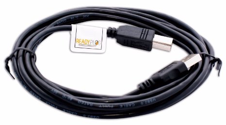 10ft ReadyPlug® USB Cable for: Epson Expression Home XP-200 Wireless All-in-One Color Inkjet Printer, Copier, Scanner