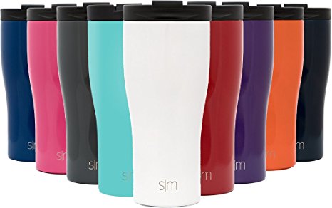 Simple Modern 740ml Journey Tumbler with Leak Proof Lid - Vacuum Insulated 15oz Double-Walled 18/8 Stainless Steel Hydro Closing Travel Mug - Coffee Thermal Flask - Winter White