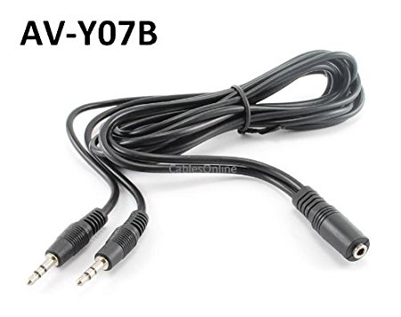 6ft 3.5mm Stereo Female to 2-male Y-splitter Audio Cable