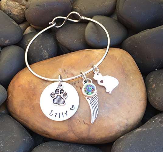 Cat Memorial Bracelet | Pet Memorial Jewelry | Animal Memorial Jewelry | Rainbow Bridge Jewelry | Pet Sympathy Gift | Pet Sympathy Jewelry