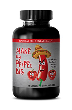 Instant Male Enchantment Pills - "Make My Pepper Big" with Maca Root, L-Arginine, Ginseng - "Make My Pepper Big" Supplement for Sexual Performance and Endurance (1 Bottle 60 Capsules)