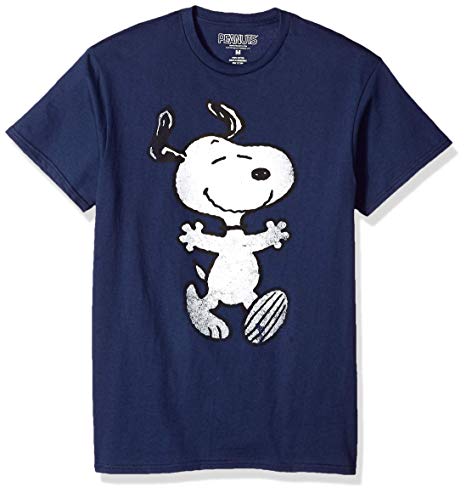 Peanuts Snoopy Hug Adult Navy T-Shirt