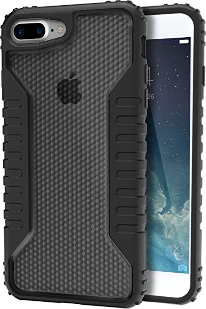 Silk iPhone 7 Plus Tough Case - Silk Armor iPhone 7  [Rugged Grip] Includes 2 Glass Screen Protectors - Smoke