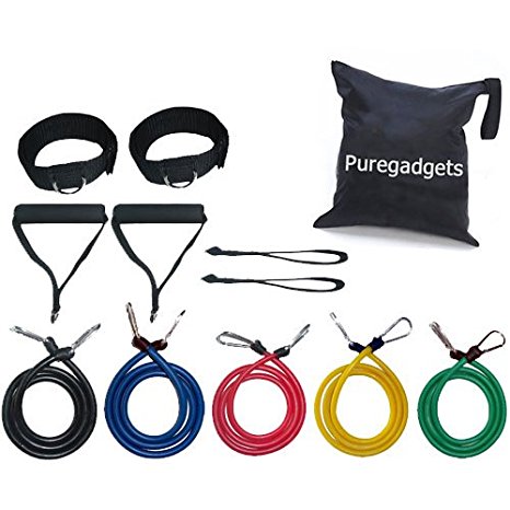 Resistance Bands Set | Exercise Bands | Home Gym Fitness Equipment | Workout Bands | Exercise Equipment for Pilates Yoga Core Training