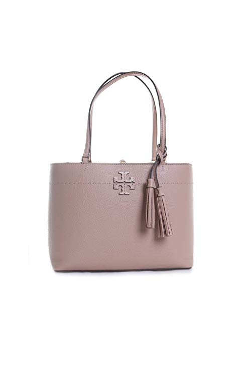 Tory Burch McGraw Leather Mini Tote Handbag in Devon Sand