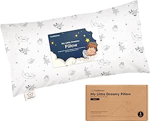 Buddy Toddler Pillow with Pillowcase - 25x45 My Little Dreamy Mini Pillow, Toddler Pillows for Sleeping, Kids Pillow, Small Pillows, Travel Pillows for Sleeping, Toddler Bed Pillows, Age 2-5 (Slumber)