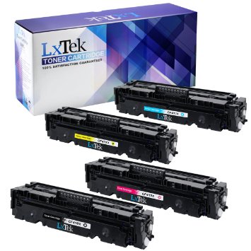 LxTek Compatible Toner Cartridge Replacement Combo Set For HP 410X High Yield (1 Black| 1 Cyan | 1 Magenta | 1 Yellow) For use in HP Color LaserJet M477fdw M477fnw Pro M452dn M452dw M452nw Printer