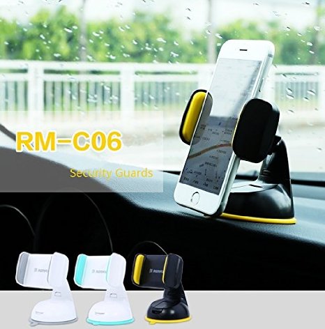 Karnotech REMAX Car Mount Auto-Smart 360 Rotate Universal Car Holder Cradle for iPhone 6s Plus6s6plus655c5s Samsung Galaxy and other 35-6 inches smartphone RM-C06 Black
