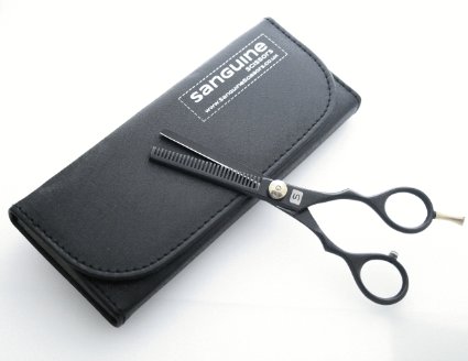 Professional Hairdressing Thinning Scissors 55 inch DEEP BLACK  Case