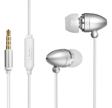 G-Cord® Ultra Compact Aluminum In-Ear Headphones with Remote Control and Mic