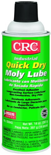 CRC Quick Dry Moly Lube, 14 oz Aerosol Can, Black