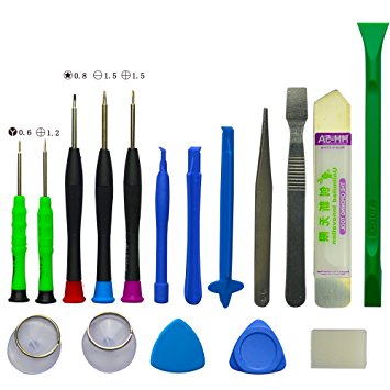 HY 17 in 1 Spudger Pry Opening Pry Tool Repair Kit Screwdrivers Set For Apple iPhone 7/7Plus/6/6 Plus iPad Samsung Cell Phone Hand Tools Set with Box