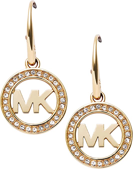 Michael Kors MK Logo Drop Earrings