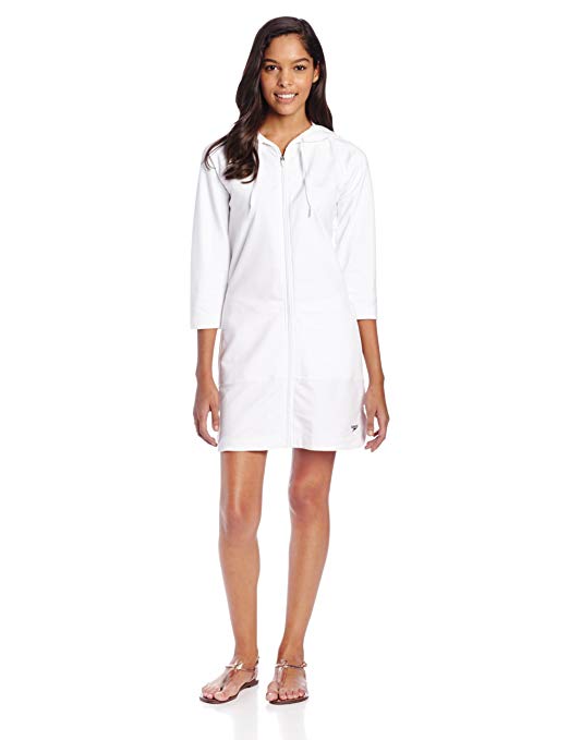Speedo Women's Hooded Aquatic Fitness Robe and Cover-Up, with Full Front Zip