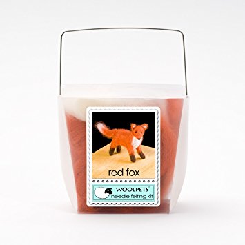 Red Fox Wool Needle Felting Craft Kit by WoolPets. Made in the USA.