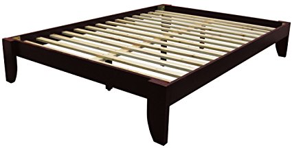 Stockholm Solid Wood Bamboo Platform Bed Frame, Twin-size, Mahogany Finish