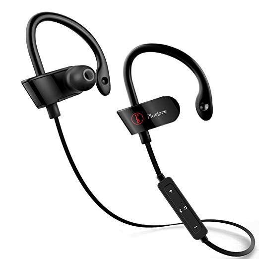 Plustore Bluetooth Headphones Wireless Sport In Ear Earbuds Stereo Noise Isolating Sweatproof Headset