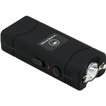 VIPERTEK VTS-881 - 38,000,000 V Micro Stun Gun - Rechargeable with LED Flashlight, Black