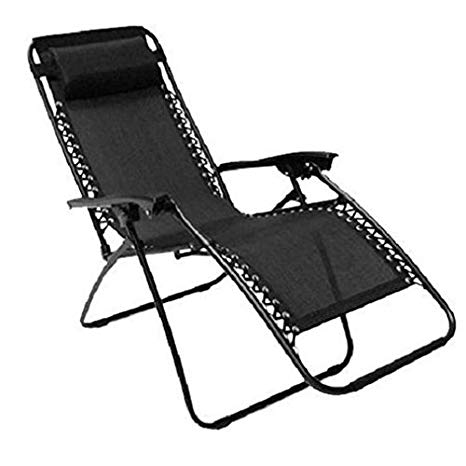 Oypla Folding Reclining Garden Deck Chair Sun Lounger Zero Gravity