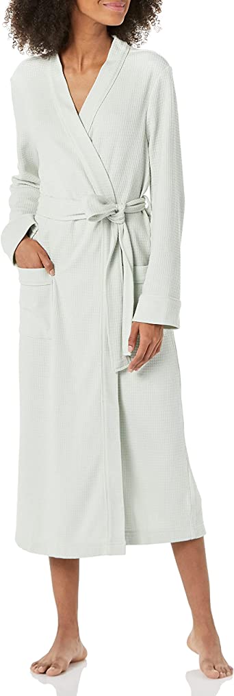 Amazon Essentials Women's Lightweight Waffle Full-Length Robe