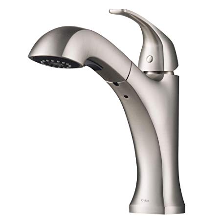 KRAUS Oren Spot Free Stainless Steel Finish Dual Function Pull-Out Kitchen Faucet, KPF-2252SFS