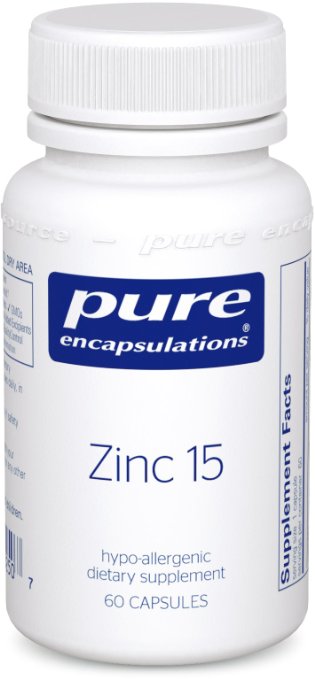 Pure Encapsulations - Zinc 15 - Hypoallergenic Supplement for Immune Support* - 60 Capsules