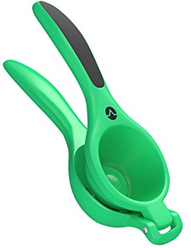 Vremi Lemon Squeezer Press - Handheld Metal Lime Citrus Juicer Squeezer with Ergonomic Silicone Handle Grip - Dishwasher Safe Orange Grapefruit Manual Juice Press for Lemons Fruits Juicing - Green