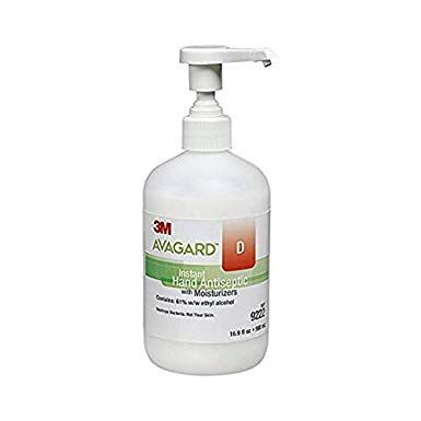 3M Avagard D Instant Hand Antiseptic with Moisturizers, 16.9 oz Pump Bottle