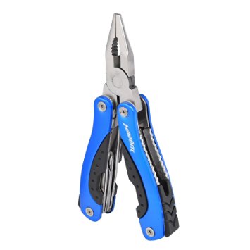 MadBite 13 in 1 Survival Style Sport Multitool with Pliers, Knife, Screwdrivers, Bottle Operner, Wire Cutter and Many More Function for Fishing, Hiking and Camping