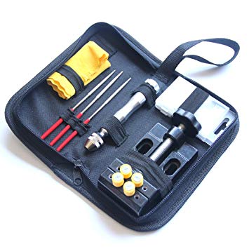 E-xy DIY Precision Drilling Holes Pin Vise Woodworking Hand Drill 8 in 1 for Model Resin Jewelry Walnut Amber Beeswax Olive Nut Buddha Beads Ivory Nut Plastic with 20 pcs Twist Drill Bits