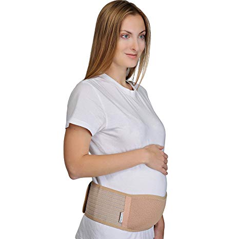 Supportiback Comfort Therapy Maternity Belt - Abdominal Binder & Back Support For Pregnancy, Post-Pregnancy - Soft Stretchy Breathable Material Lifts & Supports To Relieve Back, Hip,Pelvic Floor Pain.