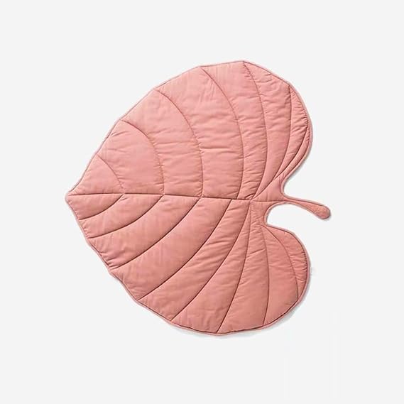 BlessLiving Leaf Shaped Dog Blankets, 47.2''x43.3'' Pet Mat for Dog Bed, or Cat Bed Sofa, Christmas Puppy Blanket for Couch Protection, Soft Plush Throw Pad for Car, Pink
