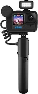 GoPro HERO12 Black Creator Edition - Includes HERO12 Black, Volta (Battery Grip, Tripod, Remote), Media Mod, Light Mod, Enduro Battery, and Carrying Case