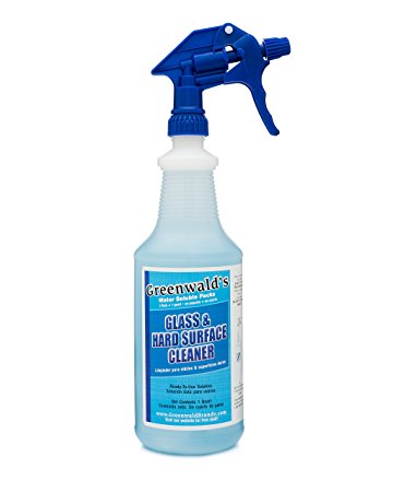 Glass Cleaner by Greenwald's, Ammonia Free, Kit Includes Spray Bottle   Enough Concentrate Refills To Make 6 Quarts