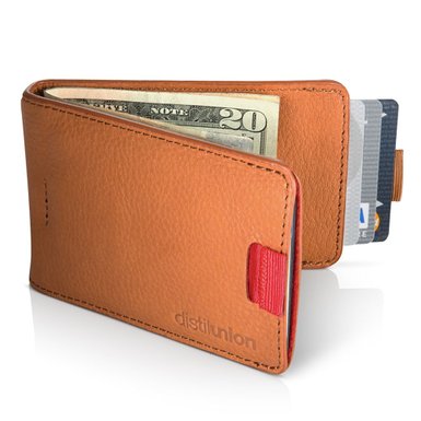 Distil Union - Original Wally Bifold Slim Leather Billfold Wallet and Money Clip