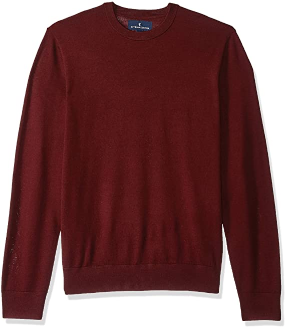 Amazon Brand - BUTTONED DOWN Men's Italian Merino Wool Lightweight Cashwool Crewneck Sweater